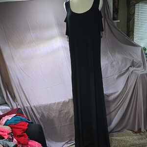 MYNT 1792 Black Sequin Tiered Maxi Sundress